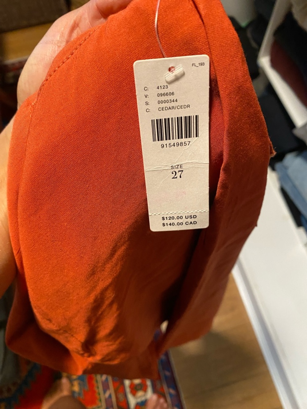 Maeve Wide-Leg High-Rise Pants in Rust Orange - Picture 8 of 8